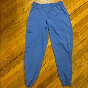 Medcouture scrubs ceil blue. Top small. Pants small petite